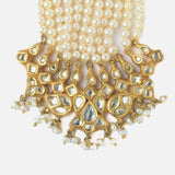 Gold Plated White Womens Beaded Paasa