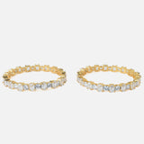 Gold Plated Synthetic Stone Womens Pair of Bangles