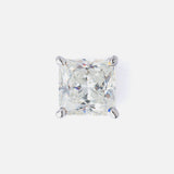 Silver Plated Womens Diamond Stud Pair of Earrings