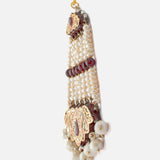Gold Plated Red Womens Kundan, Polki Paasa