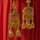 Gold Plated Womens Pair of Kaleeras (Freesize)