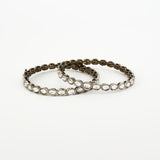 Zia Silver Plated Zircon Womens Pair of Bangles