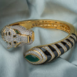 Florence Gold Plated Green Womens Kada
