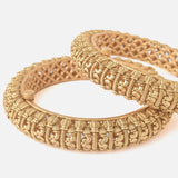 Gold Plated Temple Womens Pair of Bangles
