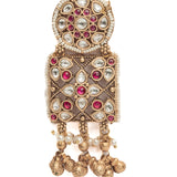 Isvaraah 2.0 Gold Plated White Womens Pair of Dangle Earrings