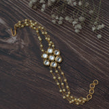Gold Plated Womens Beaded Bracelet