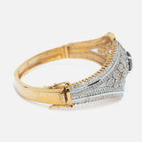 Gold Plated Purple Colored Zircon Womens Kada
