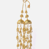 Gold Plated Womens Kundan, Polki Pair of Kaleeras