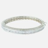 Silver Plated Zircon Womens Kada