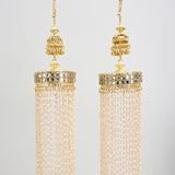 Gold Plated Womens Kundan, Polki Pair of Kaleeras