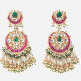 Morpankh Gold Plated MultiWomens Kundan, Polki Pair of Earrings (Freesize)