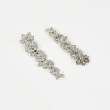 Zia Silver Plated Zircon Womens Pair of Danglers Earrings (Freesize)