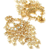 Gold Plated Womens Kundan, Polki Pair of Earrings