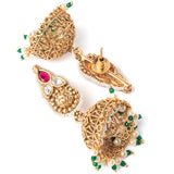 Isvaraah 2.0 Gold Plated Pink Choker Necklace Set with Pair of Earrings