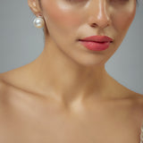 Florence White Pearl Womens Pair of Studs Earrings (Freesize)