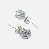 Silver Plated Womens Pair of Stud Earrings