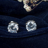 Silver Plated Womens Pair of Stud Earrings