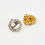 Florence Gold Plated Silver Zircon Womens Pair of Studs Earrings (Freesize)