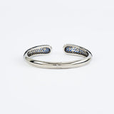 Zia Silver Plated Blue Womens Zircon Kadas (Freesize)