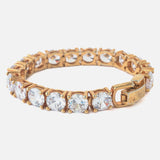 Gold Plated Synthetic Stone Womens Bracelet