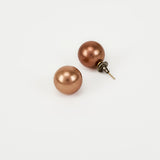 Florence Brown Pearl Womens Pair of Studs Earrings (Freesize)