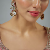 Florence Gold Plated Multicolored Zircon Womens Pair of Danglers Earrings (Freesize)