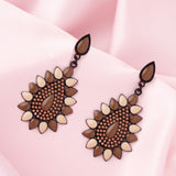 Florence Black & Brown Womens Pair of Drop Earrings