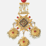 Gold Plated Red Womens Beaded Paasa