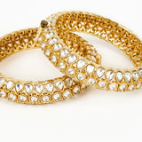 Saadgi Gold Plated Kundan, Polki Womens Pair of Bangle