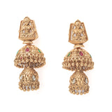 Isvaraah 2.0 Gold Plated Womens Pair of Jhumka Earrings