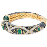 Florence Gold Plated Green Womens Kada