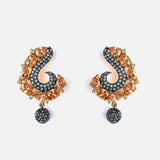 Gold Plated Yellow Womens Pair of Drop Earrings