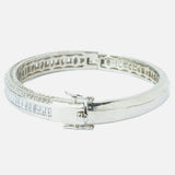Silver Plated Zircon Womens Kada
