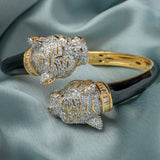 Florence Gold Plated Black Womens Kada