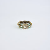 Florence Gold Plated Green Womens Zircon Kadas (2.4,2.6)