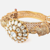 Gold Plated Kundan, Polki Womens Kada
