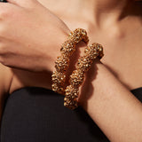 Isvaraah Gold Plated Womens Pair of Bangles
