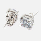 Zia Silver Plated Womens Zircon Pair of Earrings (Freesize)