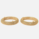 Gold Plated Temple Womens Pair of Bangles