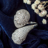 Silver Plated Womens Zircon Ring