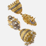 Saadgi Gold Plated Womens Pair of Jhumka Earrings