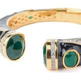 Florence Gold Plated Green Womens Kada