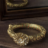 Gold Plated Temple Womens Kada