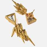 Florence Gold Plated Womens Pair of Dangle Earrings