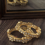 Gold Plated Synthetic Stone Womens Pair of Bangles