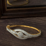 Gold Plated Zircon Womens Kada