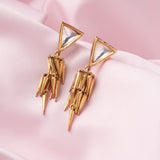 Florence Gold Plated Womens Pair of Dangle Earrings