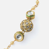 Gold Plated Kundan, Polki Womens Bracelet