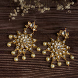 Gold Plated Womens Pair of Dangler Earrings