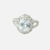 Zia 2.0 Silver Plated Womens Zircon Ring
